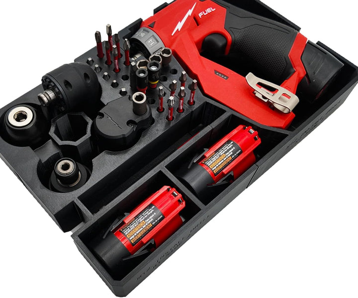 Organizer für M12 Installationsbohrmaschine und Milwaukee Packout Organizer
