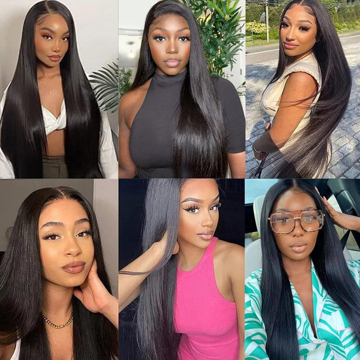 Straight Bundles Human Hair extension 100% Unprocessed Brazilian Virgin Human Hair Bundles Double We