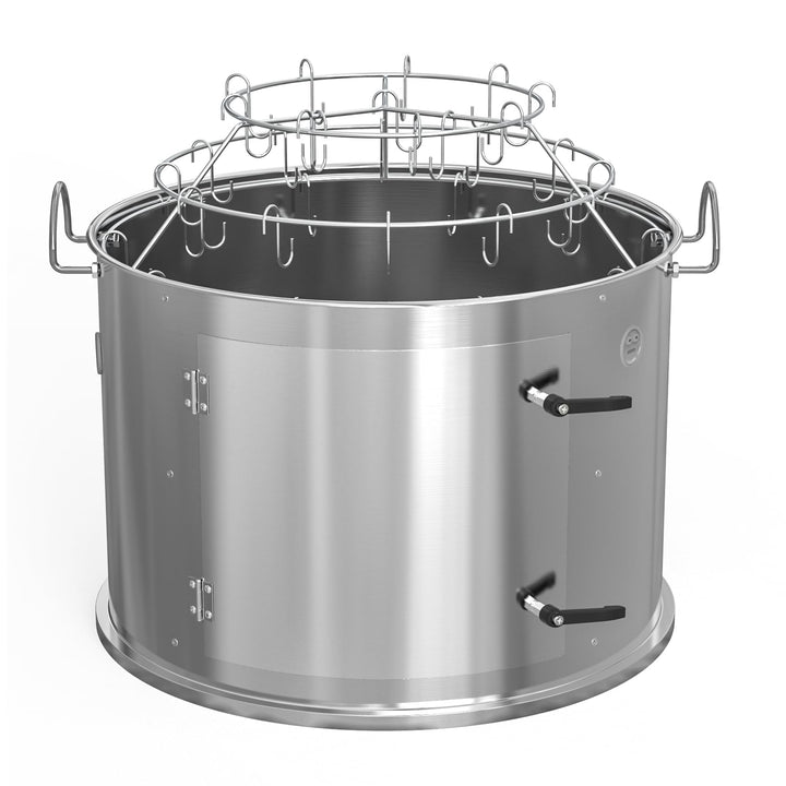 Onlyfire Edelstahl-Räucherkammer-Mittelkochsystem für Weber 57 cm Kugel-Holzkohlegrill (Ring+Speck-A