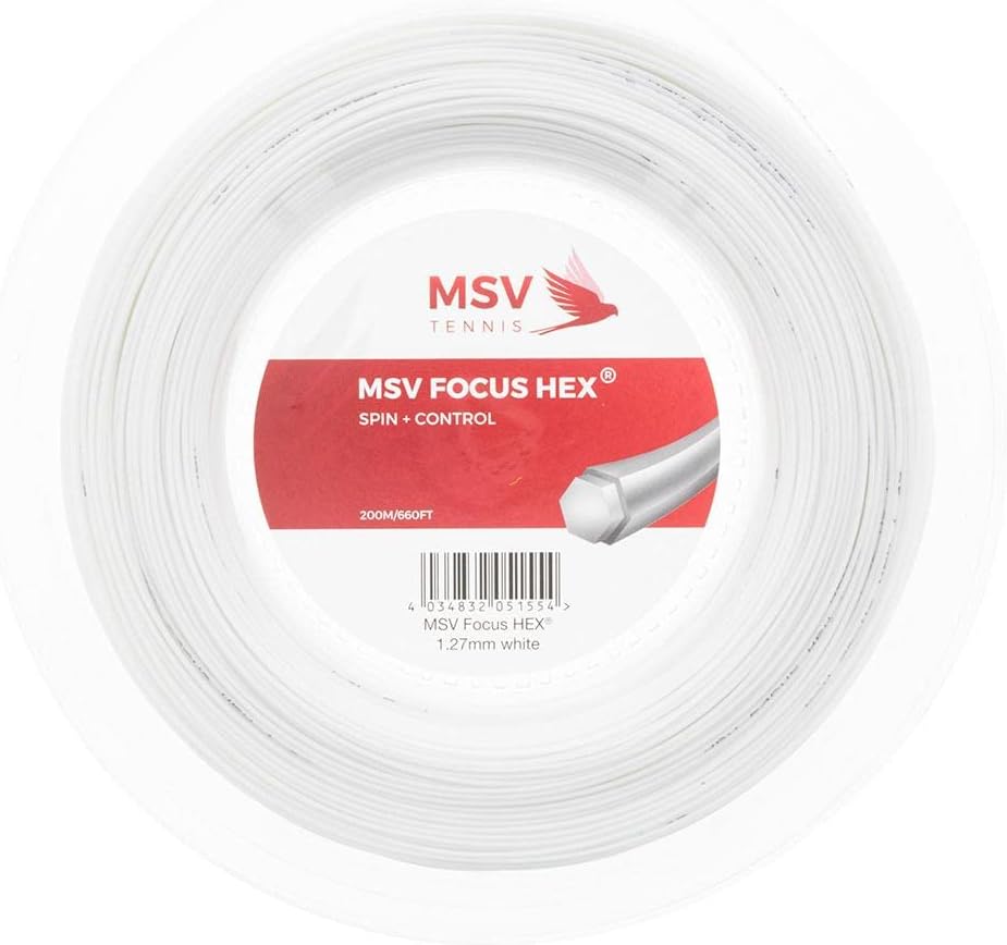 MSV Saitenrolle Focus-HEX 1.27mm Weiss, 1.27mm Weiss