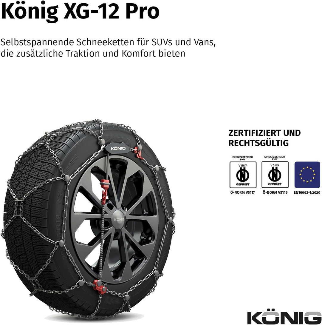 KÖNIG XG-12 Pro 220 - Schneeketten, XG-12 PRO 220