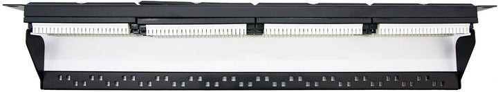 Nanocable 10.21.2124 - Patchpanel 24 Ports RJ45 Cat.6 UTP, für Rack 19 "1HE Dual IDC, schwarz