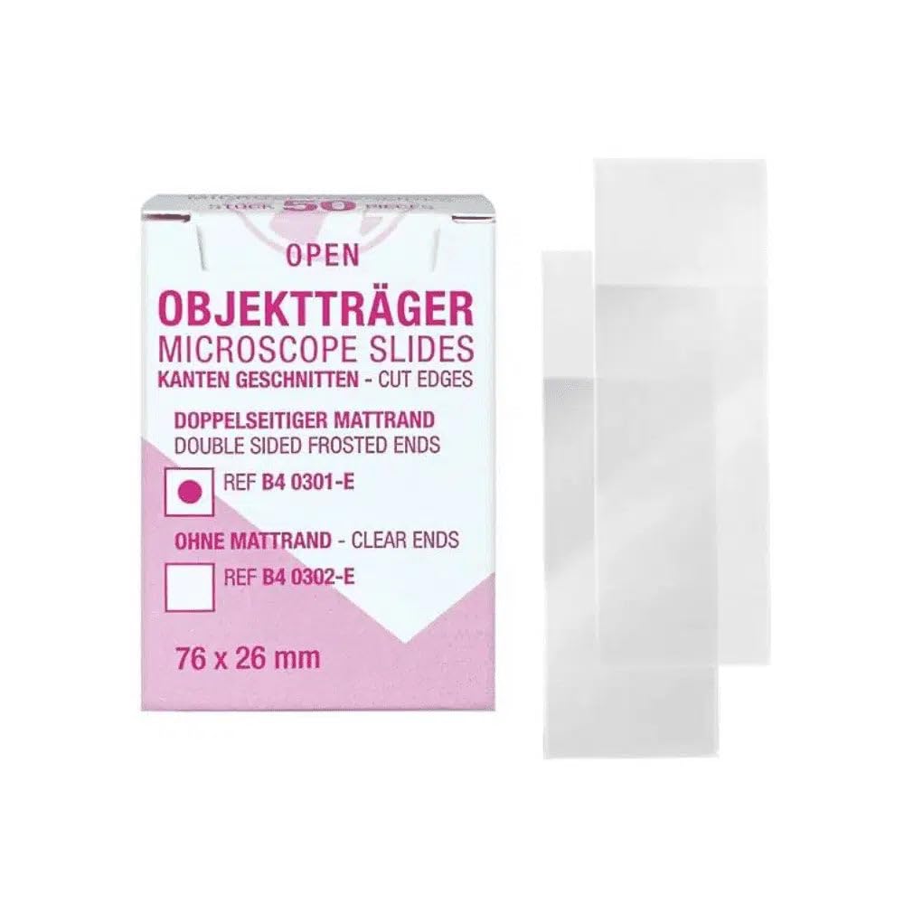 Mediware B4 0301-E Eco-Objektträger mit doppeltem Mattrand (50-er Pack)