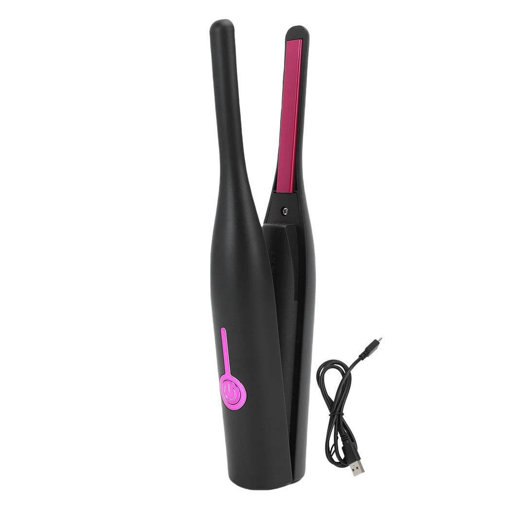 Bleistift-Glätteisen, Kabellos, Kleiner Glätteisen-Haarglätter, Lockenwickler 2 in 1 mit PTC-Schnell