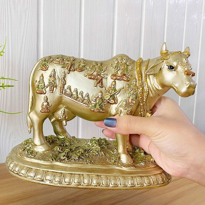 BangBangDa Hindu-Gott Nandi-Kuh-Statue – Hinduismus, Diwali, Geschenk, Dekoration, Skulptur – Indisc