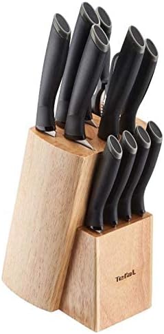 Tefal K2213614 Santoku Comfort, Rostfreier Edelstahl, 5.3 cubic_centimeters, Schwarz 12 cm Santokume