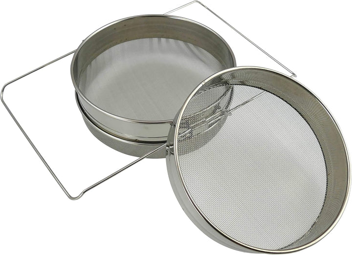 Honigsieb Doppel-Sieb 24cm Edelstahl Bienen Honig Filter Bienenzucht Honigfilterung