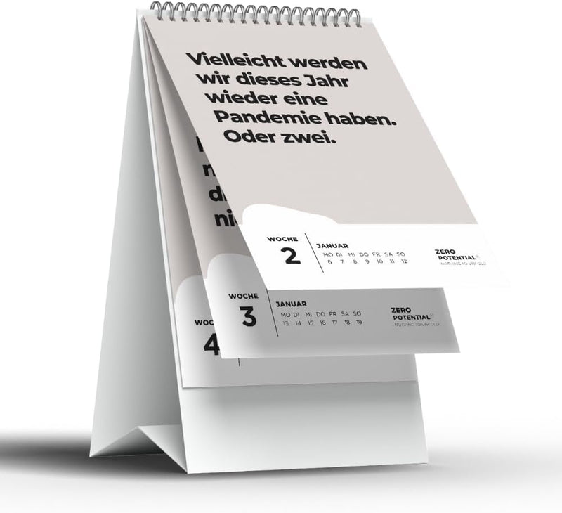 Demotivierender Tischkalender 2025 | 52 Wochen mit 52 unmotivierendenden Sprüchen Träume nicht dein
