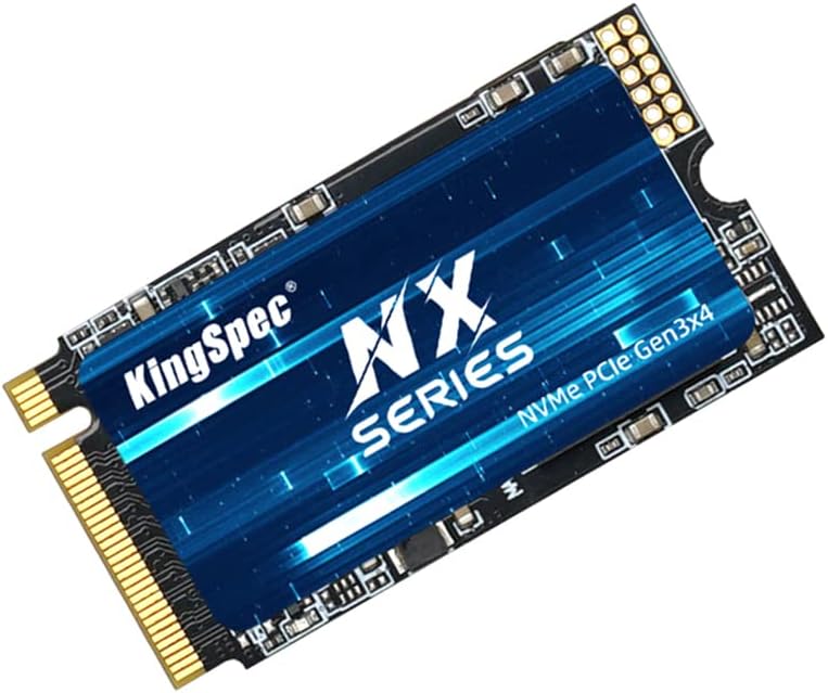 KingSpec 128GB M.2 2242 NVMe SSD - Bis zu 2200 MB/s Lesegeschwindigkeit, PCIe 3.0 SSD mit 3D NAND Fl
