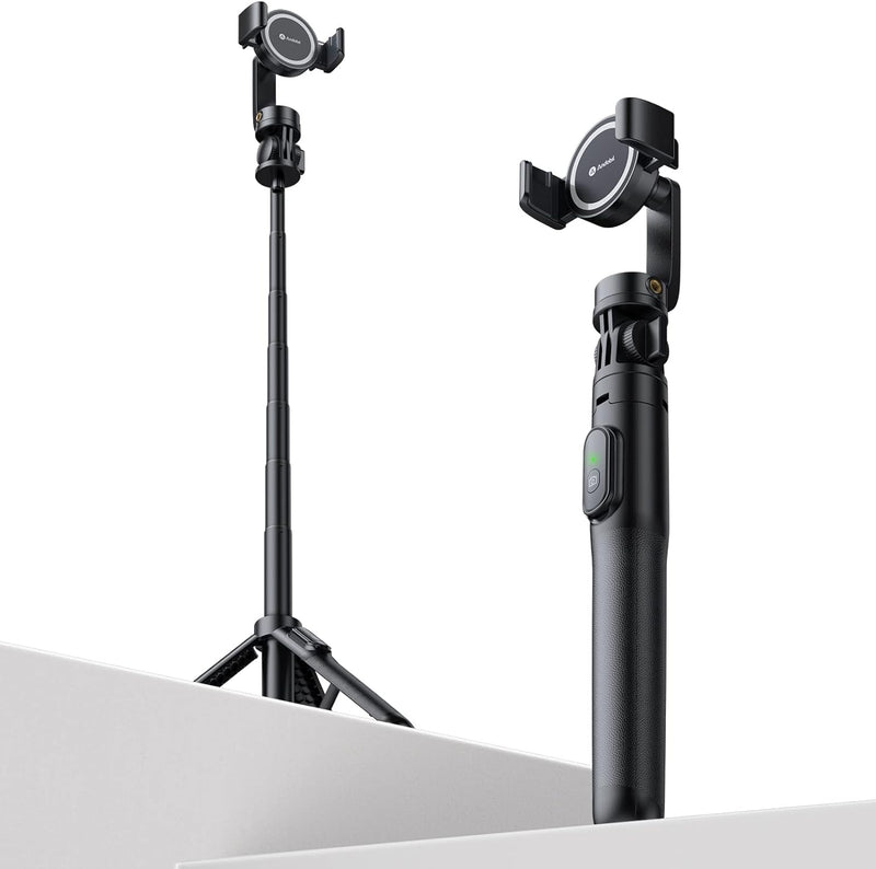 [2024 Ganz Neues Entwurf] andobil Magnet Selfie Stick Stativ für MagSafe,Extendable Handy Stativ für