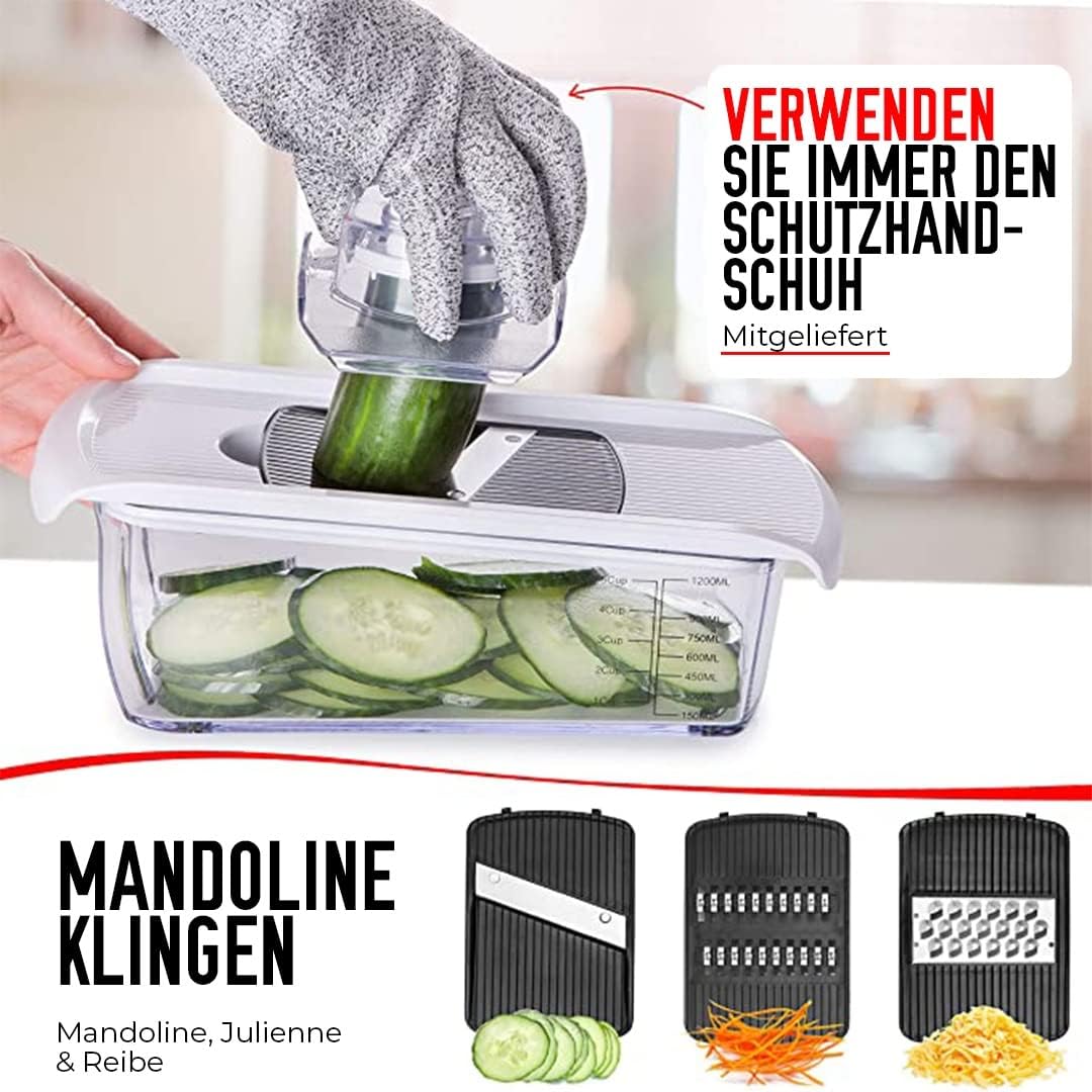 Gemüseschneider Mandoline Gemüsehobel - Gemüse Schneider Gurkenhobel Zwiebelschneider Kartoffelschne