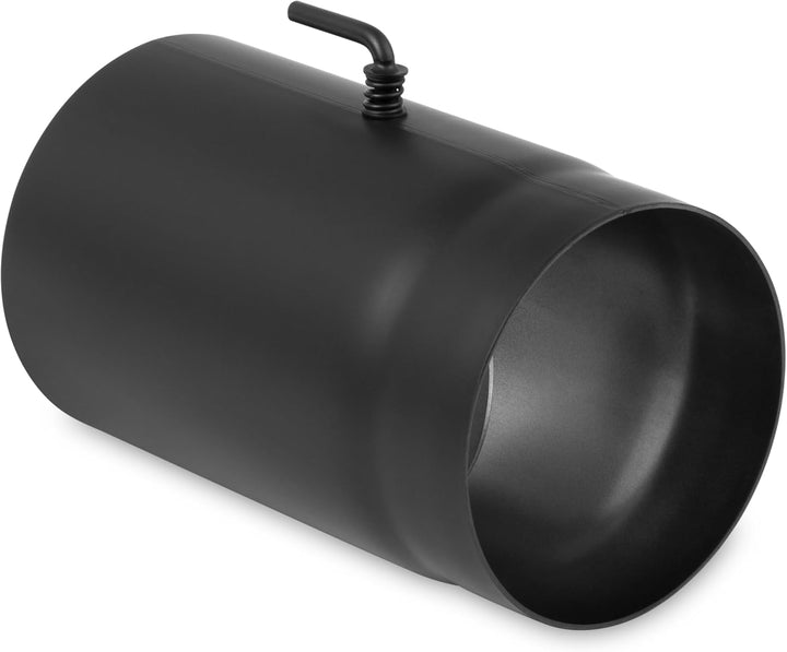 Ø 150 mm - Ofenrohr 25 cm mit Drosselklappe Schwarz Ofenrohr 25 cm mit Drosselklappe Ø 150 mm Schwar