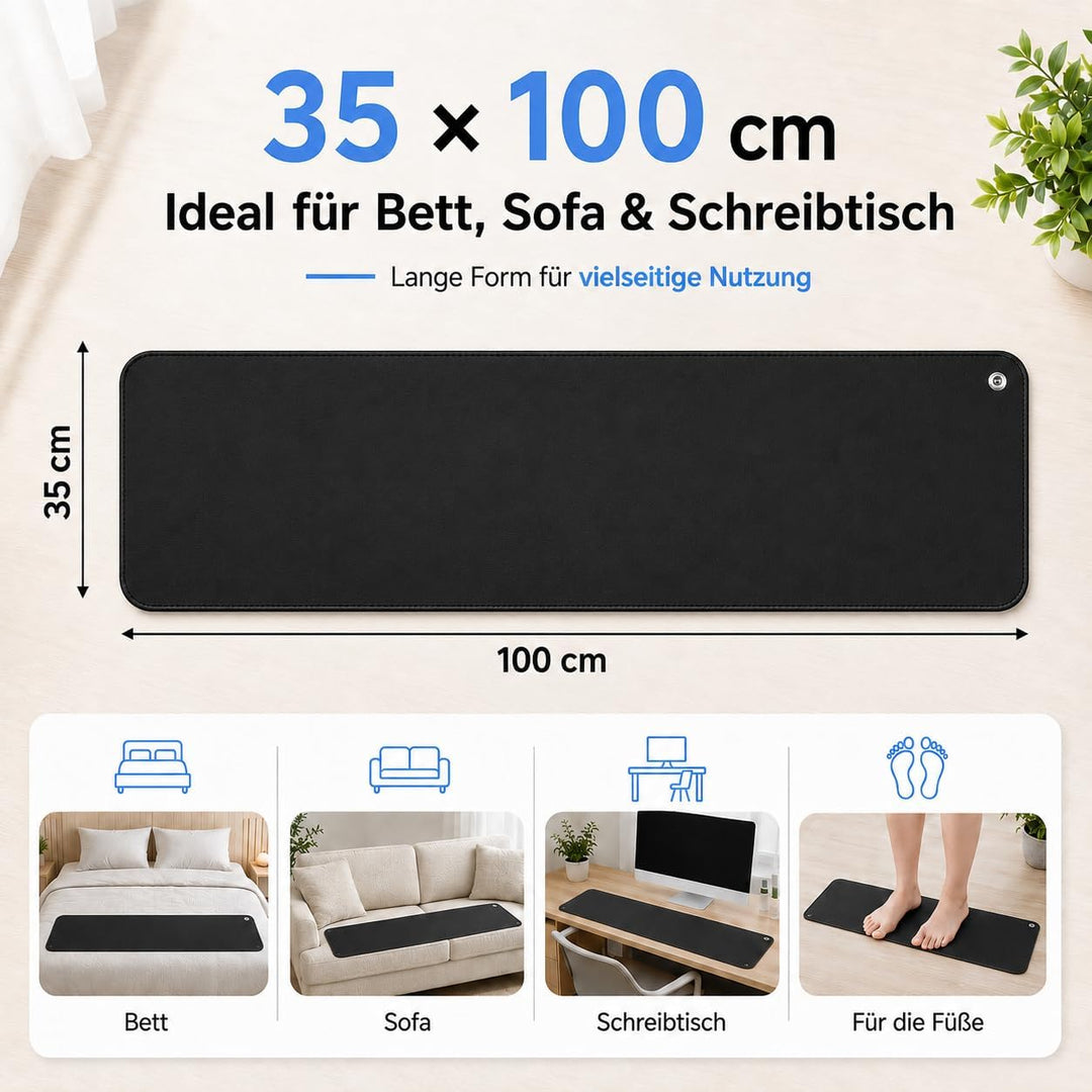Erdungsmatte für Besseren Schlaf Leitfähige Erdungsmatte Mit 15ft Erdungskabel Universal Pad 35x100c