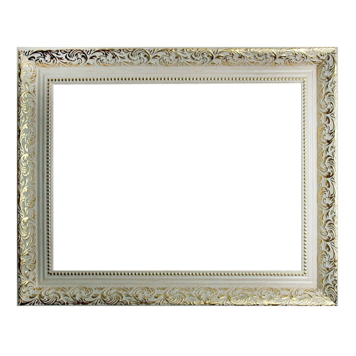 Barockrahmen weiss mit Gold verziert 469 BIA/ORO, Leerrahmen 20x28 cm, 20x28 cm
