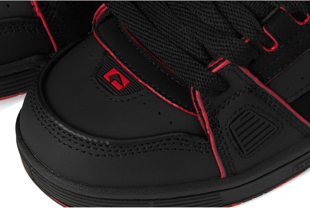 Globe Sabre GBSABR Unisex-Erwachsene Sneaker 39.5 EU Schwarz Rot Mosaik, 39.5 EU Schwarz Rot Mosaik