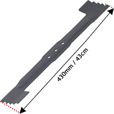 Spares2go 43 cm Metallklinge für Bosch Rotak 43 Ergoflex Ergo-Power Rasenmäher