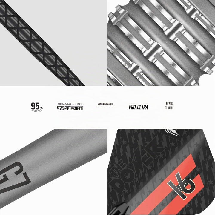 Target Darts Phil Taylor Power 9-Five 7 Gen 95% Woflram Swiss Point Steeldarts-Set 24gr, 24gr