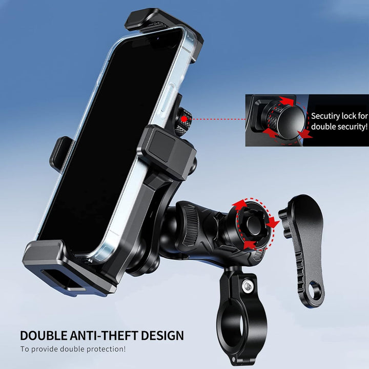 iMESTOU Anti-Vibrations Motorrad Handyhalterung, 2,5 cm Kugel Lenker Handyhalterung, Perfekt für Hoc