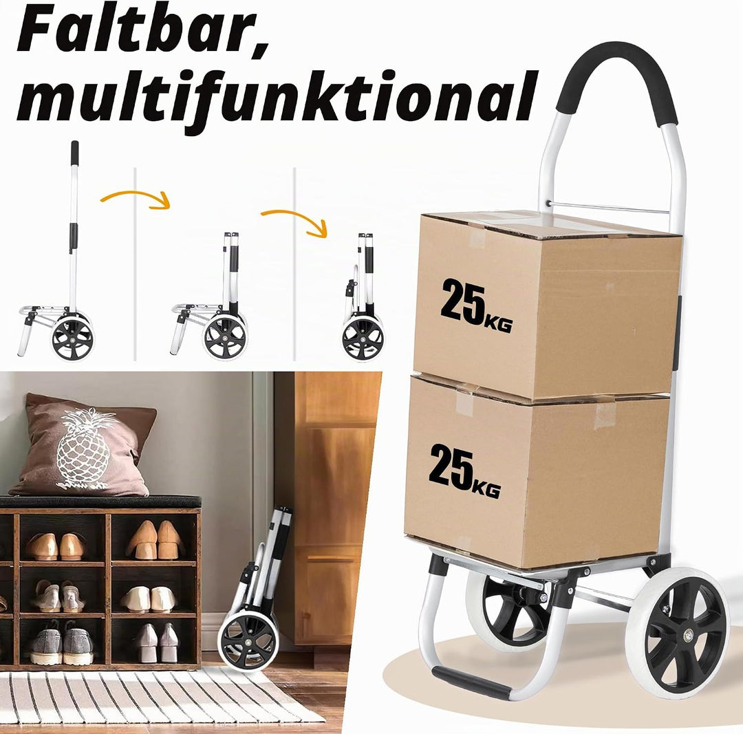 Eskey Boodschappentrolley met koelvak - Waterdicht - Opvouwbare Boodschappenwagen - Grote Wielen (Fo