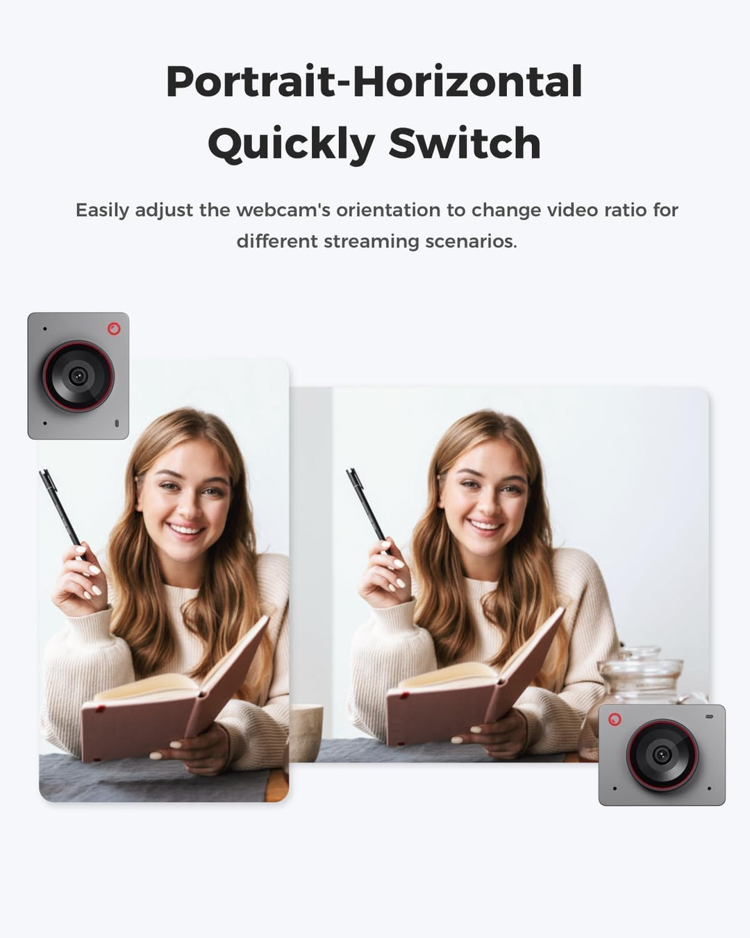 OBSBOT Meet 2 Ultra HD 4K Streaming Webcam, 1080p at 60 FPS, Videokonferenz Kamera mit KI Automatisc