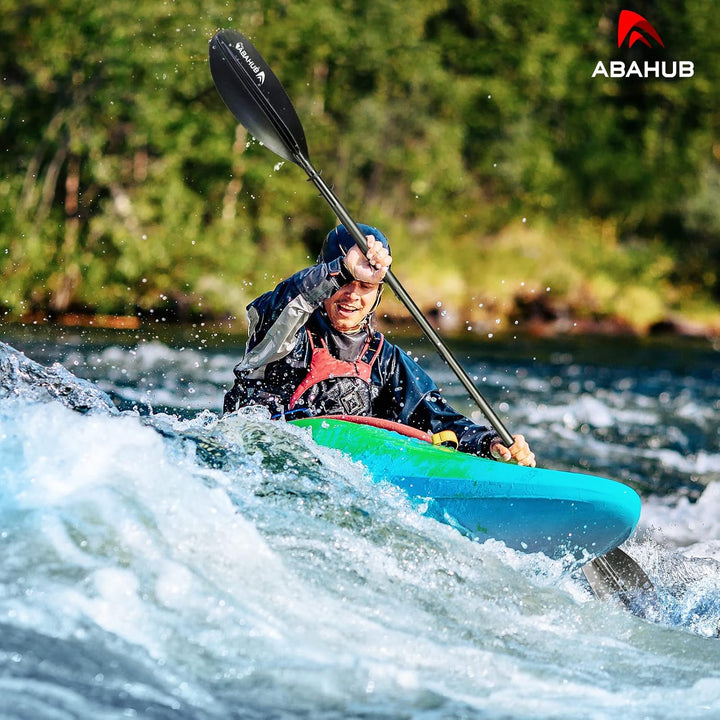 Abahub 218/230/241cm Kajak Paddel Aluminium Doppelpaddel mit Paddelleine für Kajakfahren Ruderboot K