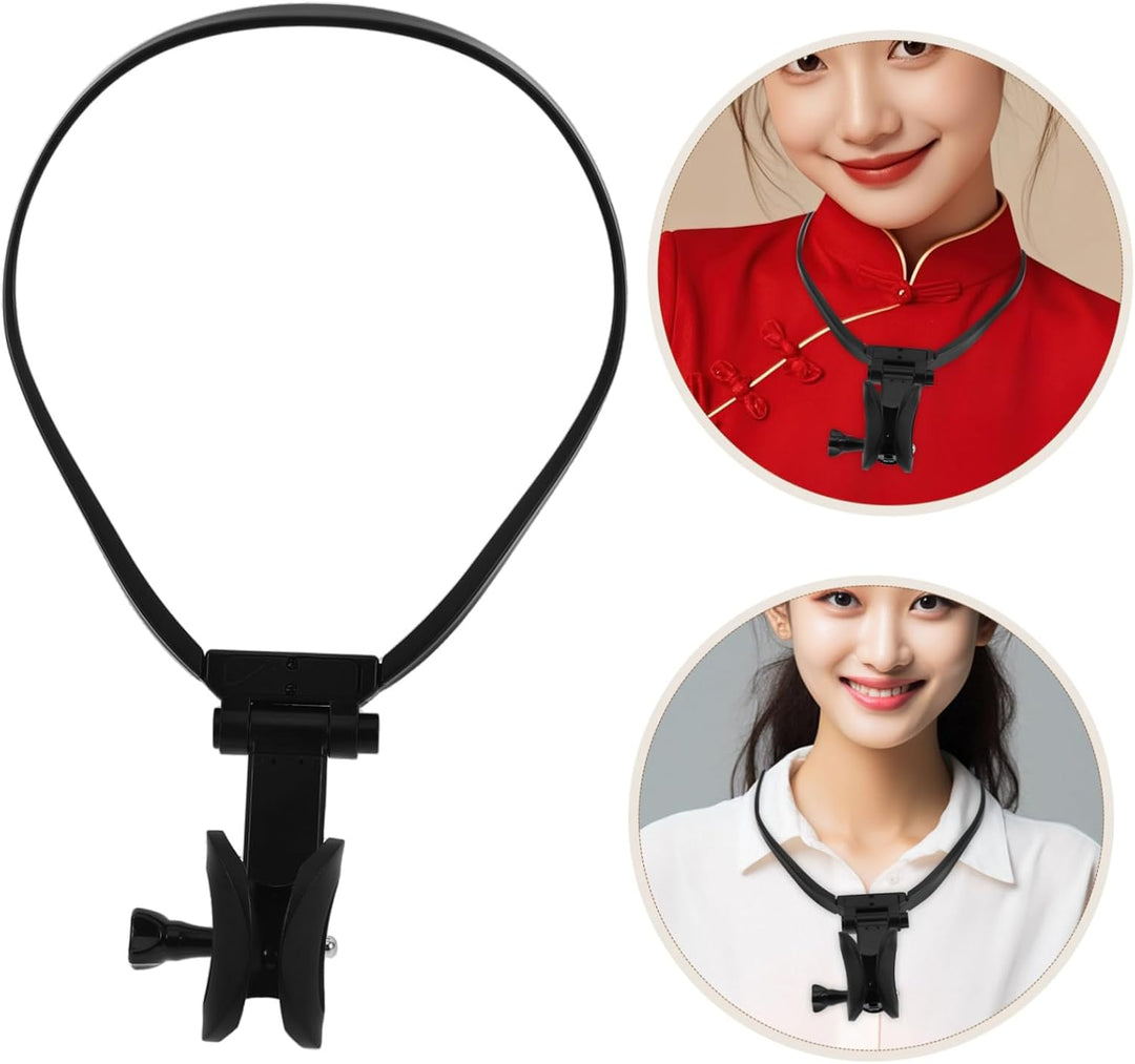 FRCOLOR Neck Hanging Microphone Holder Einstellbar Stabil für Musiker Bühnenauftritt Live Streaming