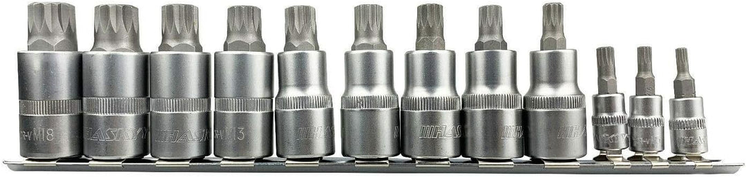 Steckschlüsselsatz Innenvielzahn Satz Nüsse XZN 1/4" M4 M5 M6 Stecknüsse 1/2" M8 M9 M10 M11 M12 M13