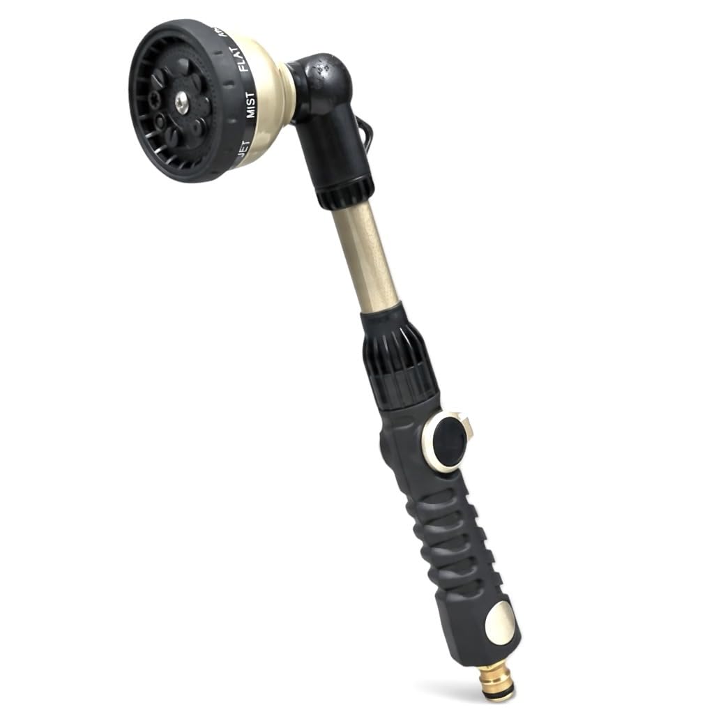 rainfactory Giessstab für Garten [10 Sprühmodi] Wasser-Brausestab, langer Aluminium Comfort-Stab | G