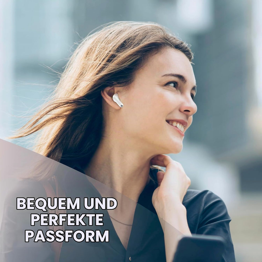 Music Sound Drift Bluetooth In-Ear-Kopfhörer kabellos mit kompaktem, farbenfrohem Case, Auto-Pairing