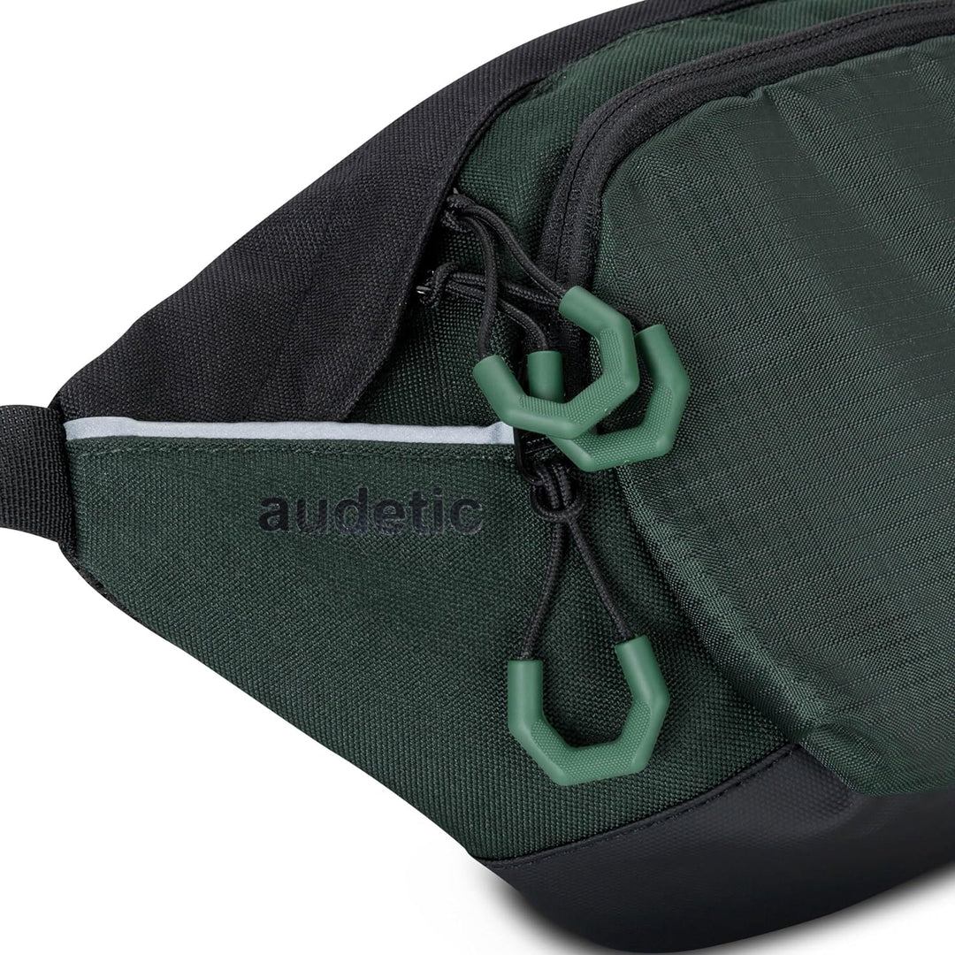 AUDETIC Bauchtasche Damen & Herren Oliv - Drip - Gürteltasche für Sport Outdoor Stadt - Hüfttasche S