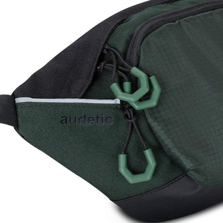 AUDETIC Bauchtasche Damen & Herren Oliv - Drip - Gürteltasche für Sport Outdoor Stadt - Hüfttasche S