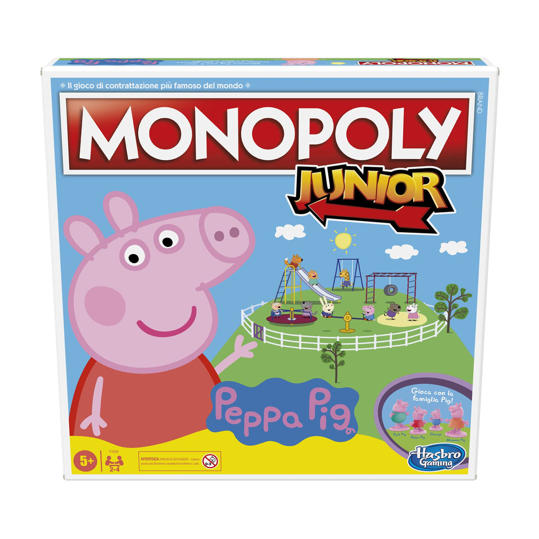 Hasbro Monopoly Junior: Peppa Pig Edition, gioco da tavolo per 2-4 giocatori, per Bambini dagli 5 an