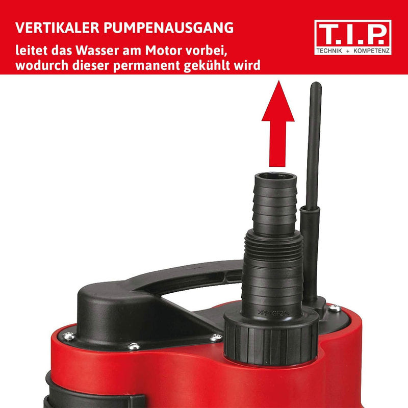 T.I.P. 30191 I-Compac 13000 Schmutzwasser Drainage-Tauchpumpe (bis 13.000 l/h Fördermenge, Förderhöh