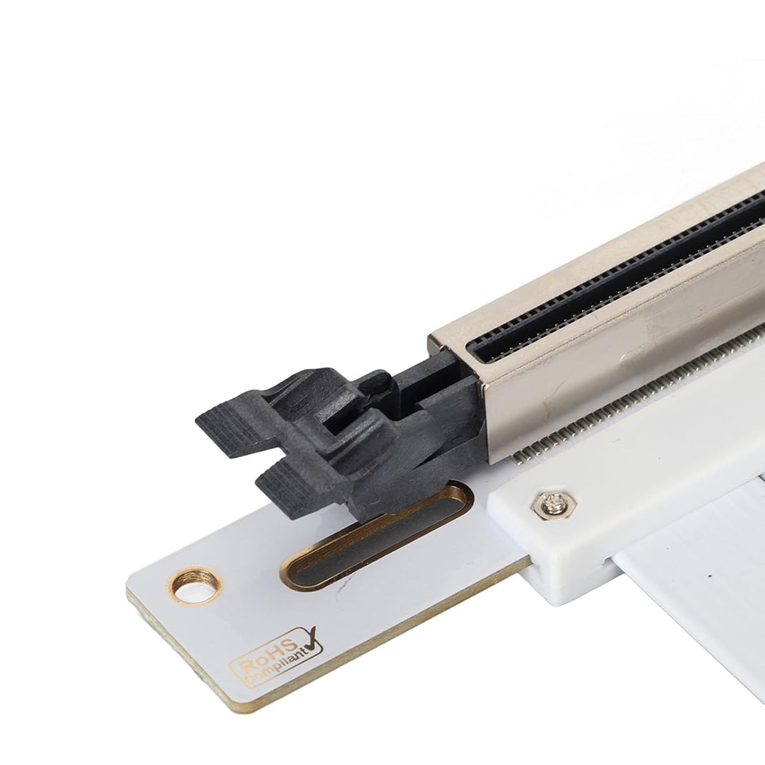 ASHATA Flexibles GPU-Riser-Kabel, PCIE 4.0 (Weiss) 20 cm Weiss, 20 cm Weiss