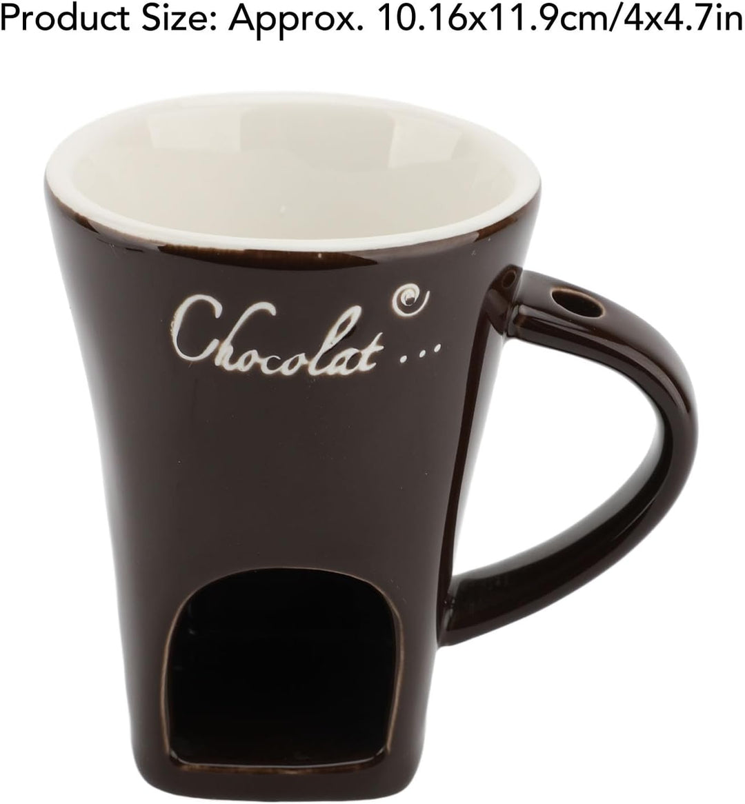 Schokoladen-Fondue-Becher-Set, Mehrzweck-Schokoladen-Fondue-Becher, Keramik-Fondue-Becher Zum Erhitz