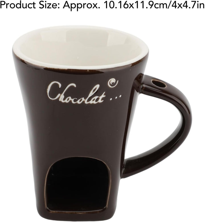 Schokoladen-Fondue-Becher-Set, Mehrzweck-Schokoladen-Fondue-Becher, Keramik-Fondue-Becher Zum Erhitz