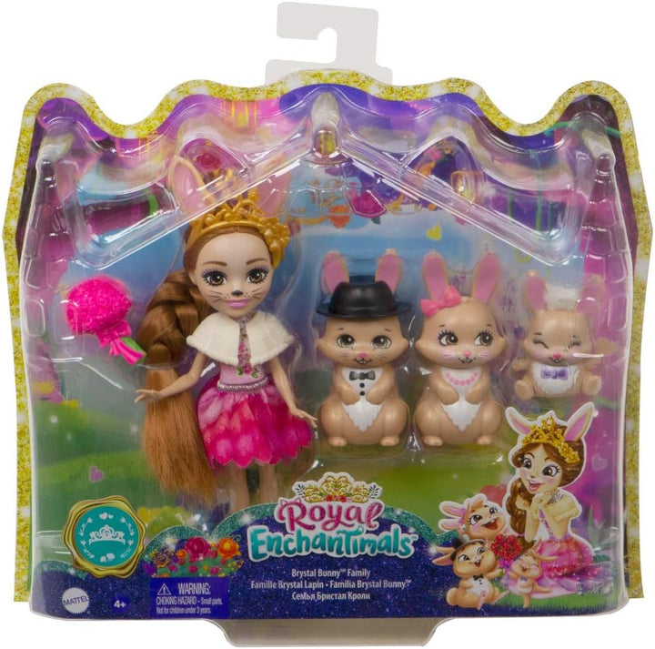 Enchantimals GYJ08 - Familien-Spielzeugset mit Hasenmädchen Brystal Bunny (15,2 cm), aus der Royals