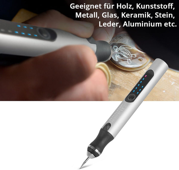 STAHLWERK USB-Gravierstift UG-300 ST mit 8 W Akku-Gravierer | Gravurstift | Graviergerät | Gravurger
