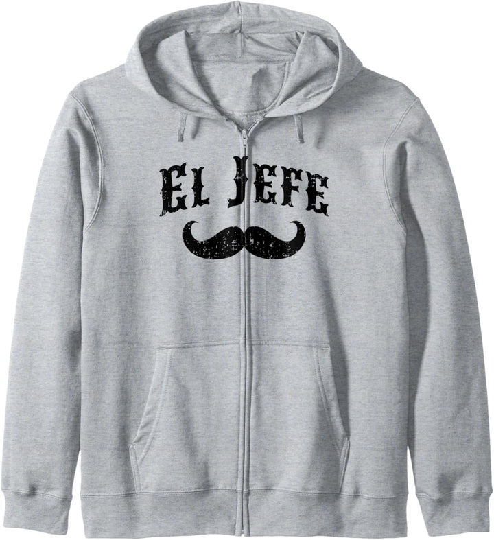 El Jefe The Boss in Spanisch Lustiger Schnurrbart Kapuzenjacke