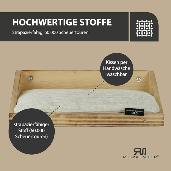 Rohrschneider Kletterwand Katzen (alle Katzengrössen) | Made in EU | Katzentreppe kombinierbar | aus