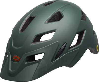 BELL Unisex Jugend Sidetrack Child Fahrradhelm Einheitsgrösse Matte Dark Green/Orange, Einheitsgröss