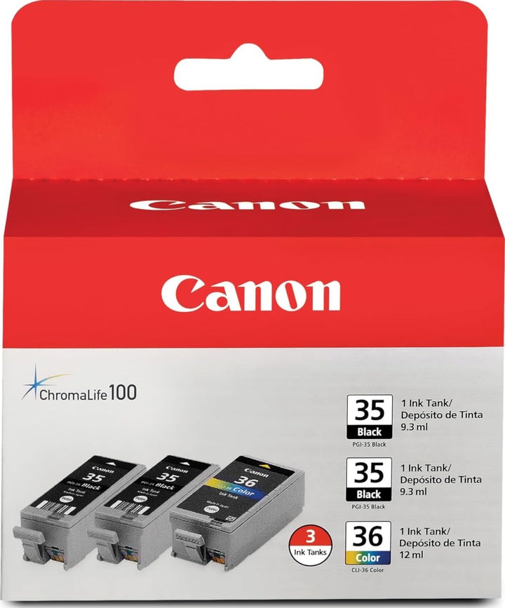 Canon PGI-35 Black Twin &amp; CLI-36 Colour Ink Cartridge Bundle Pack