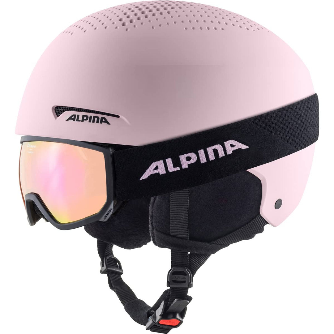 ALPINA ZUPO SET (+SCARABEO JR) - Hochwertiges, Sicheres & Robustes Set aus Skibrille & Skihelm Für E