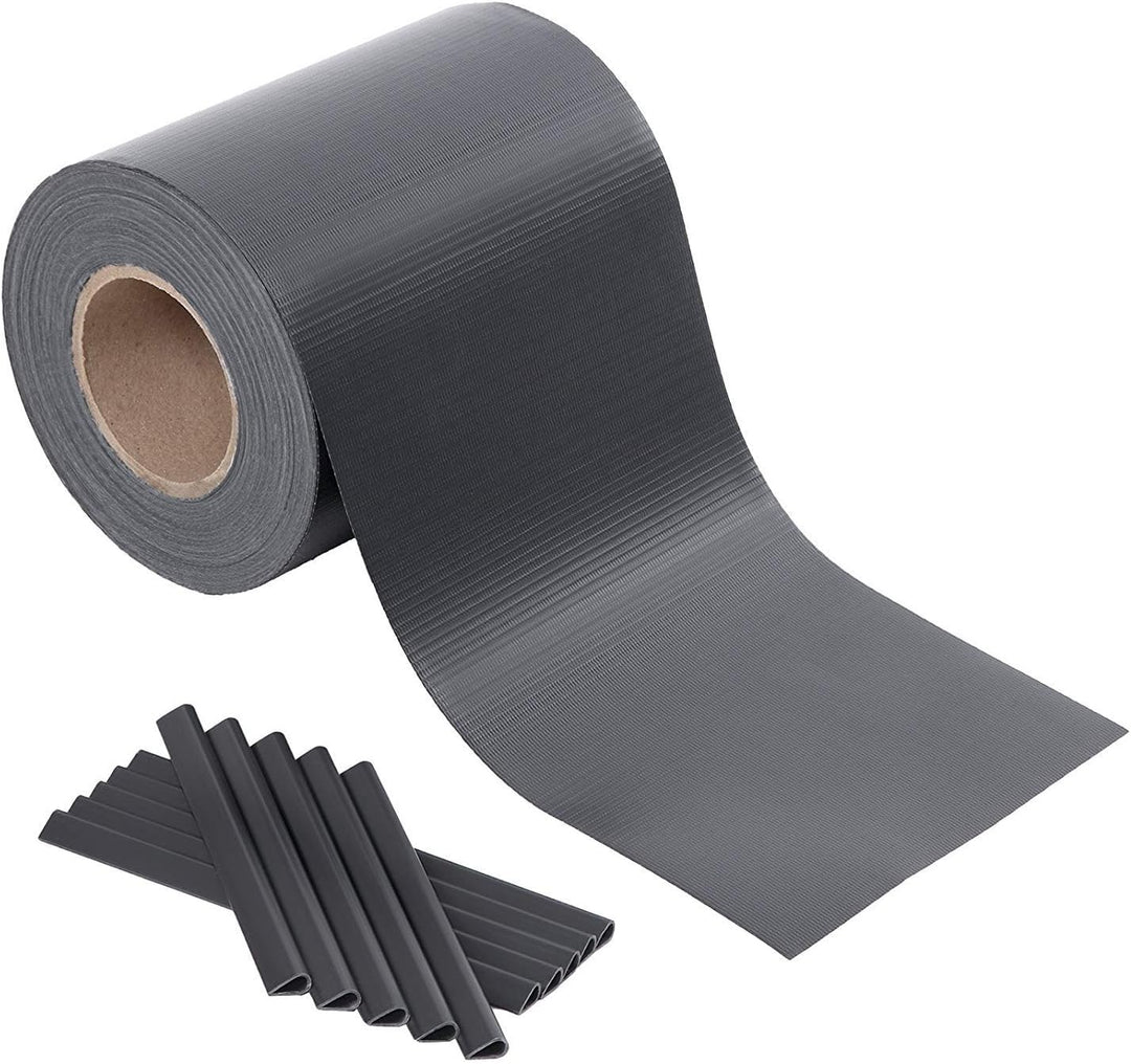 SONGMICS 100m PVC Sichtschutzstreife Zaunfolie Windschutz 2 Rolle m x 19 cm extra dick mit 50 x Befe