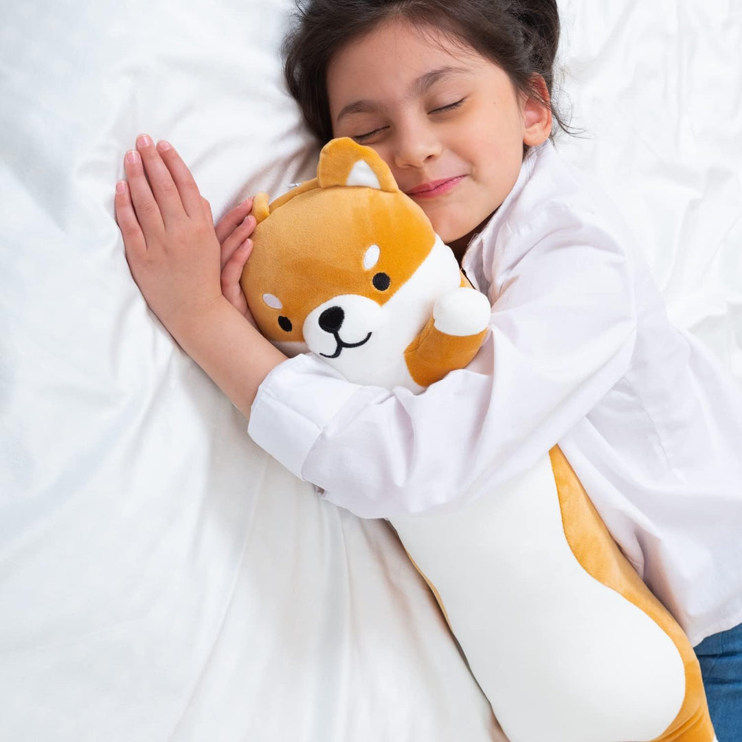 Langes Shiba Inu Plüschkissen, Corgi Plüschtiere Hund Stofftier Plüschkissen Spielzeug Umarmung Kiss