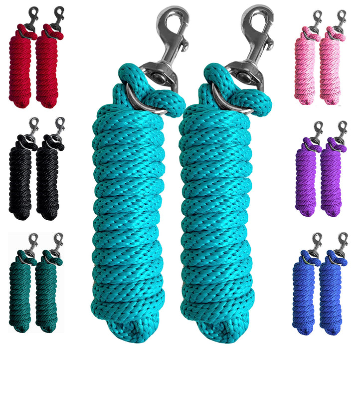 Majestic Ally 2 Stück Solid Poly Leine für Pferde &amp; Nutztiere - 3 Meter lang und 5/8 Zoll dick - aus