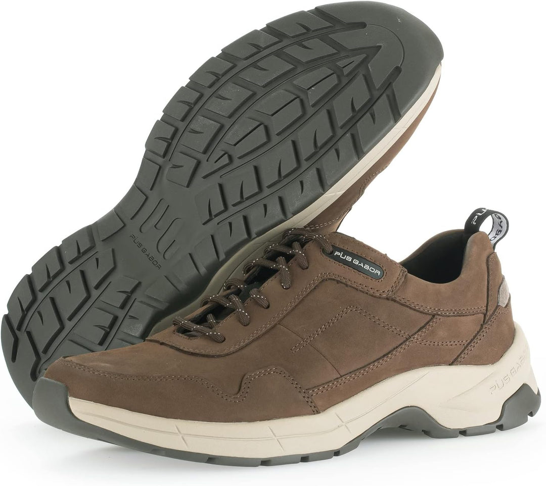 Pius Gabor Herren Sneaker Low,Halbschuhe,zertifiziertes Leder,Wechselfussbett 41 EU Braun Espresso 2