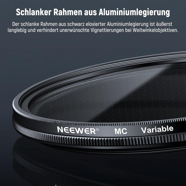 NEEWER 82mm Sternfilter 4/8 Punkte, Verstellbarer Star Filter, mehrfach beschichteter drehbarer Kreu