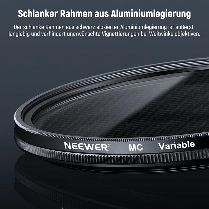 NEEWER 77mm Sternfilter 4/8 Punkte, Verstellbarer Star Filter, mehrfach beschichteter drehbarer Kreu