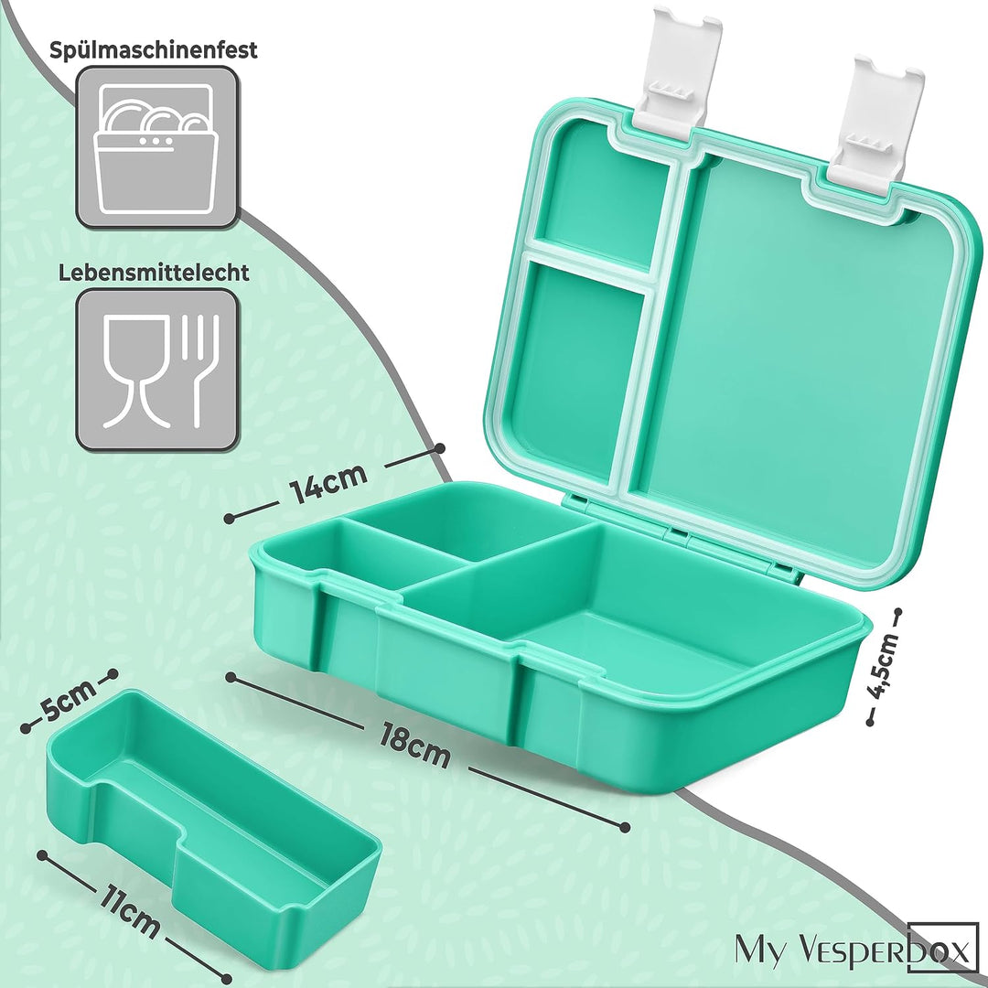 My Vesperbox – Jin - Bento Box Kinder - Lunchbox - extrem robust – Brotdose – Brotbox ideal für Kind